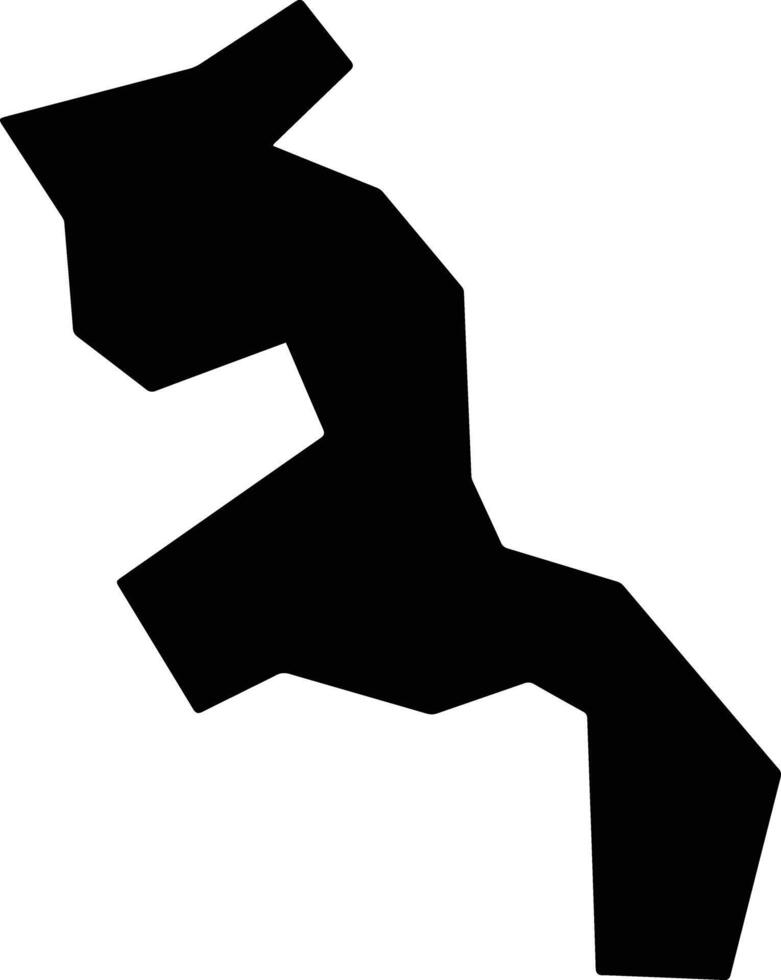 Bomadi Nigeria silhouette map vector