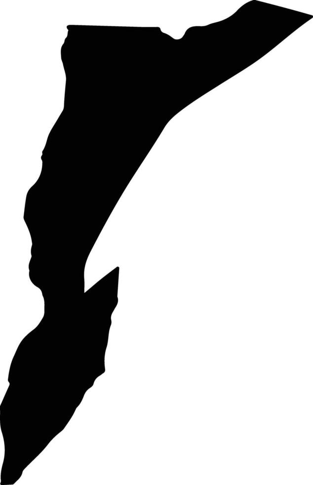 Bomongo Democratic Republic silhouette map vector