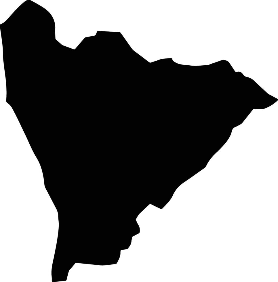 Bonneterre Saint Lucia silhouette map vector