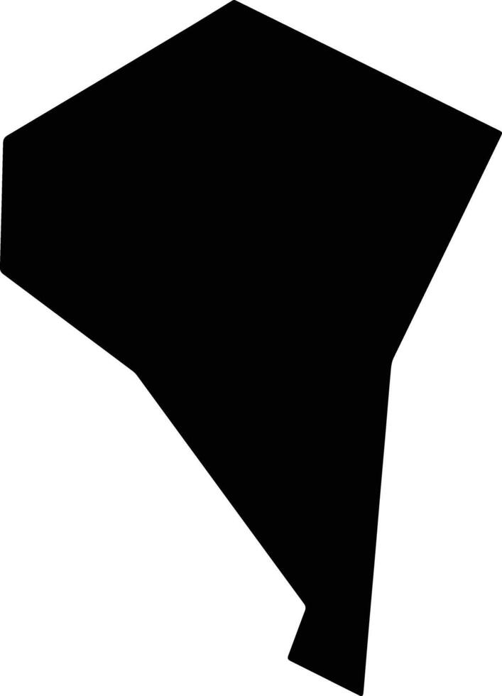 Bopa Benin silhouette map vector