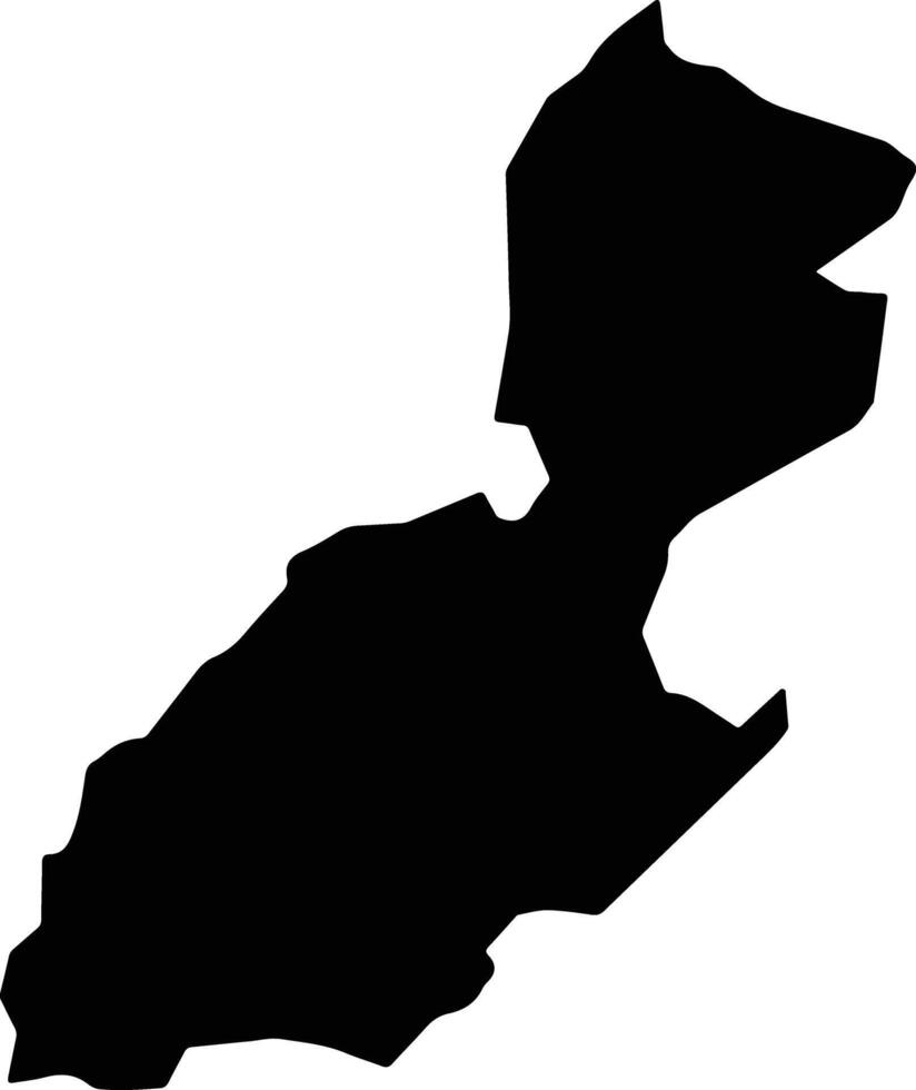 Bopolu Liberia silhouette map vector