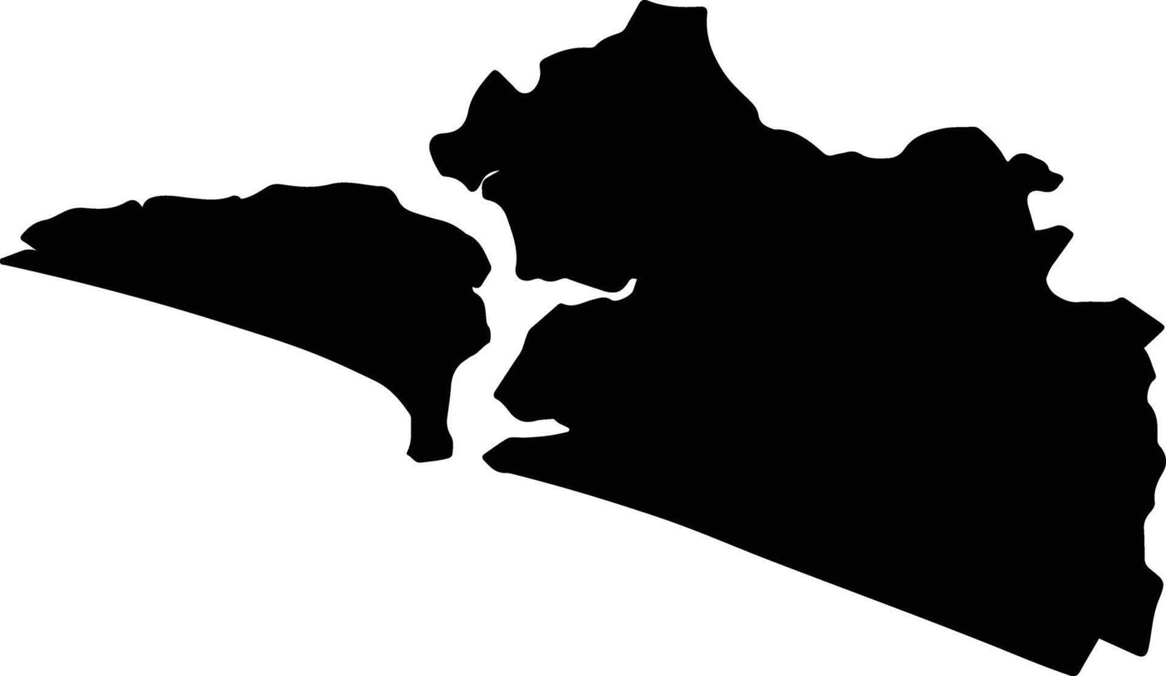 Bonthe Sierra Leone silhouette map vector