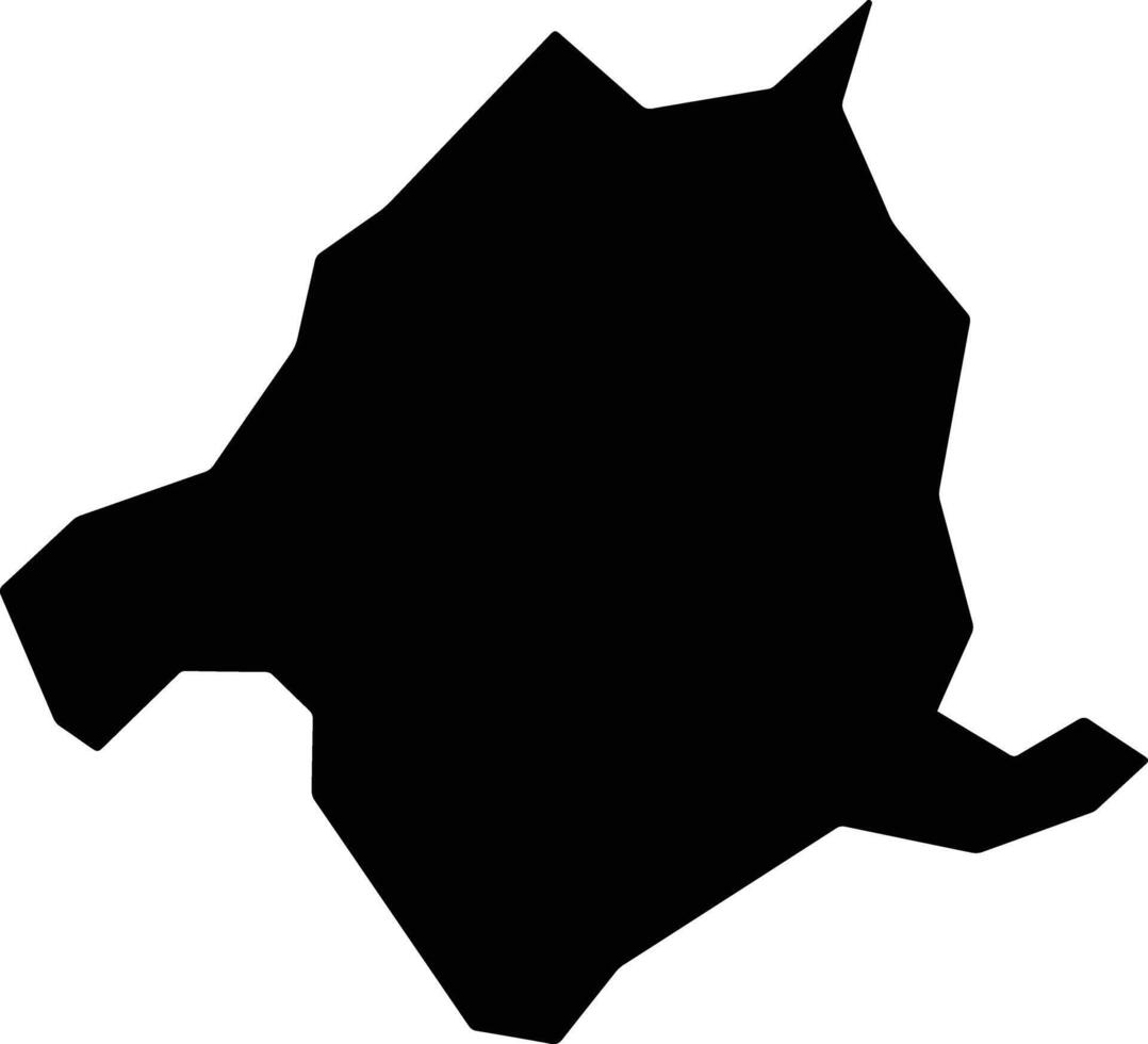 Borborema Brazil silhouette map vector