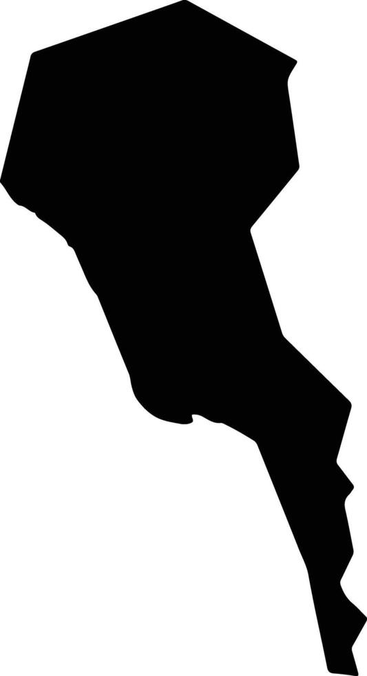 BORAMA Somalia silhouette map vector