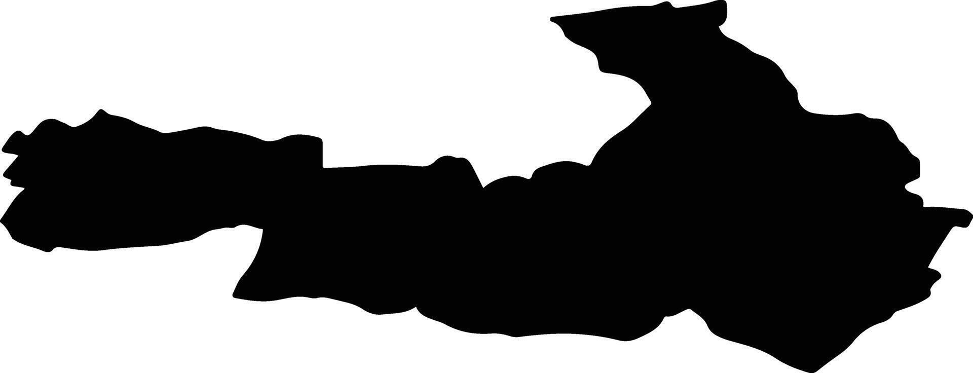BORASCU Romania silhouette map vector