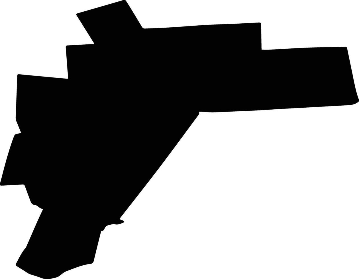 BORDEI VERDE Romania silhouette map vector