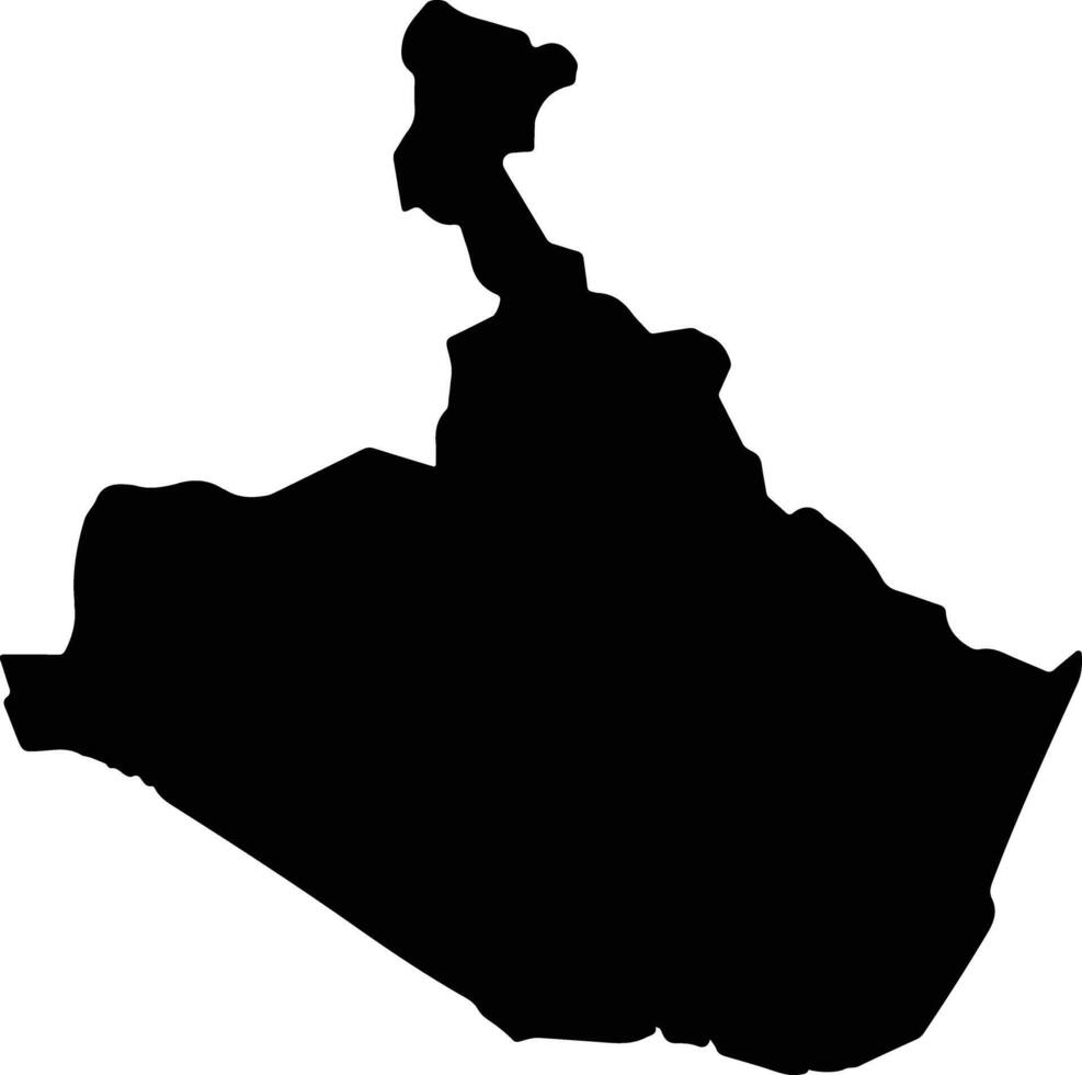 Borena Ethiopia silhouette map vector