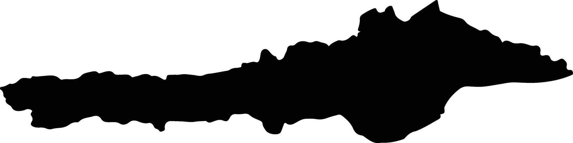 BORLESTI Romania silhouette map vector