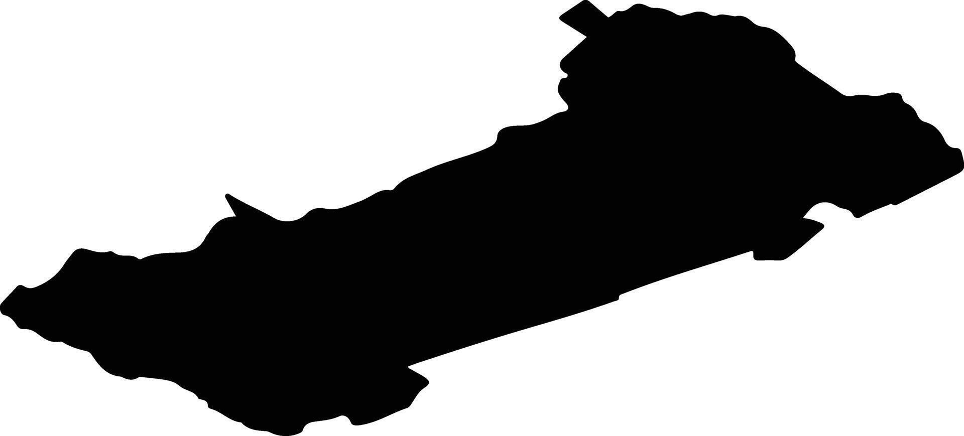 BOROAIA Romania silhouette map vector