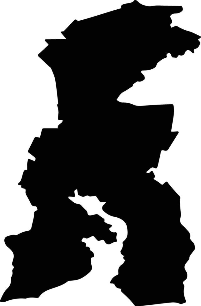 BOROSNEU MARE Romania silhouette map vector