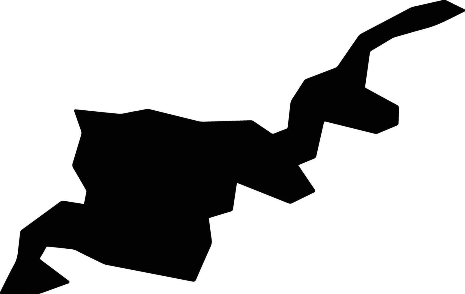 Borobridge Jamaica silhouette map vector