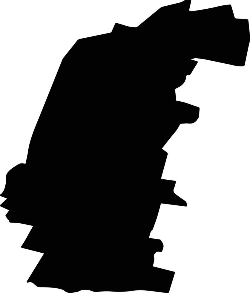 BORS Romania silhouette map vector