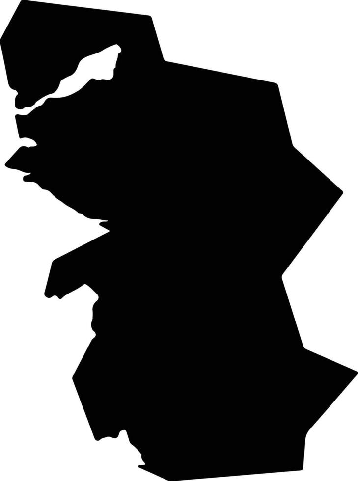 Boryeong si South Korea silhouette map vector