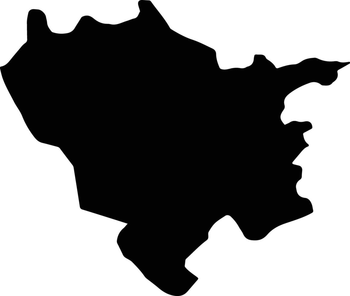 Borujerd Iran silhouette map vector