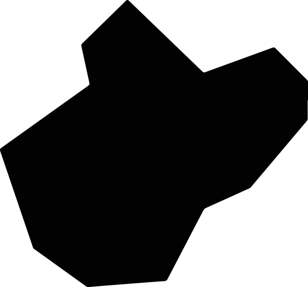 Bosilovo North Macedonia silhouette map vector