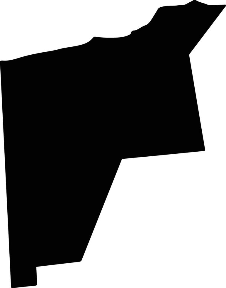 BOSSASO Somalia silhouette map vector