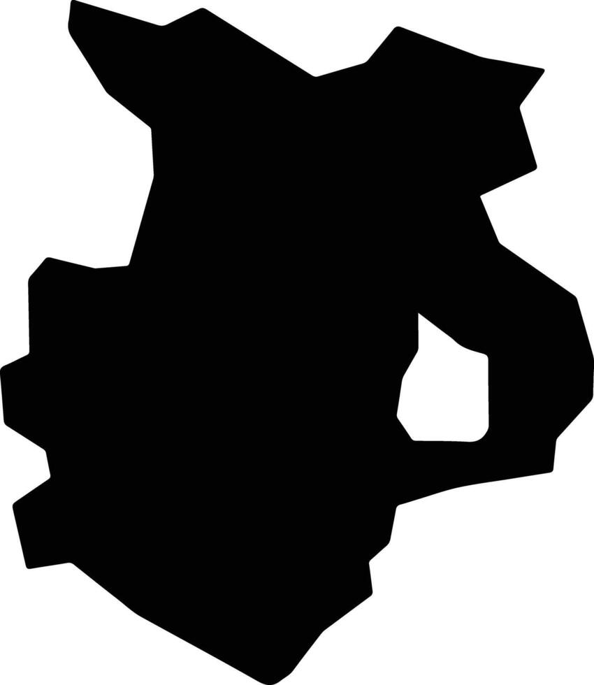 Bosso Nigeria silhouette map vector