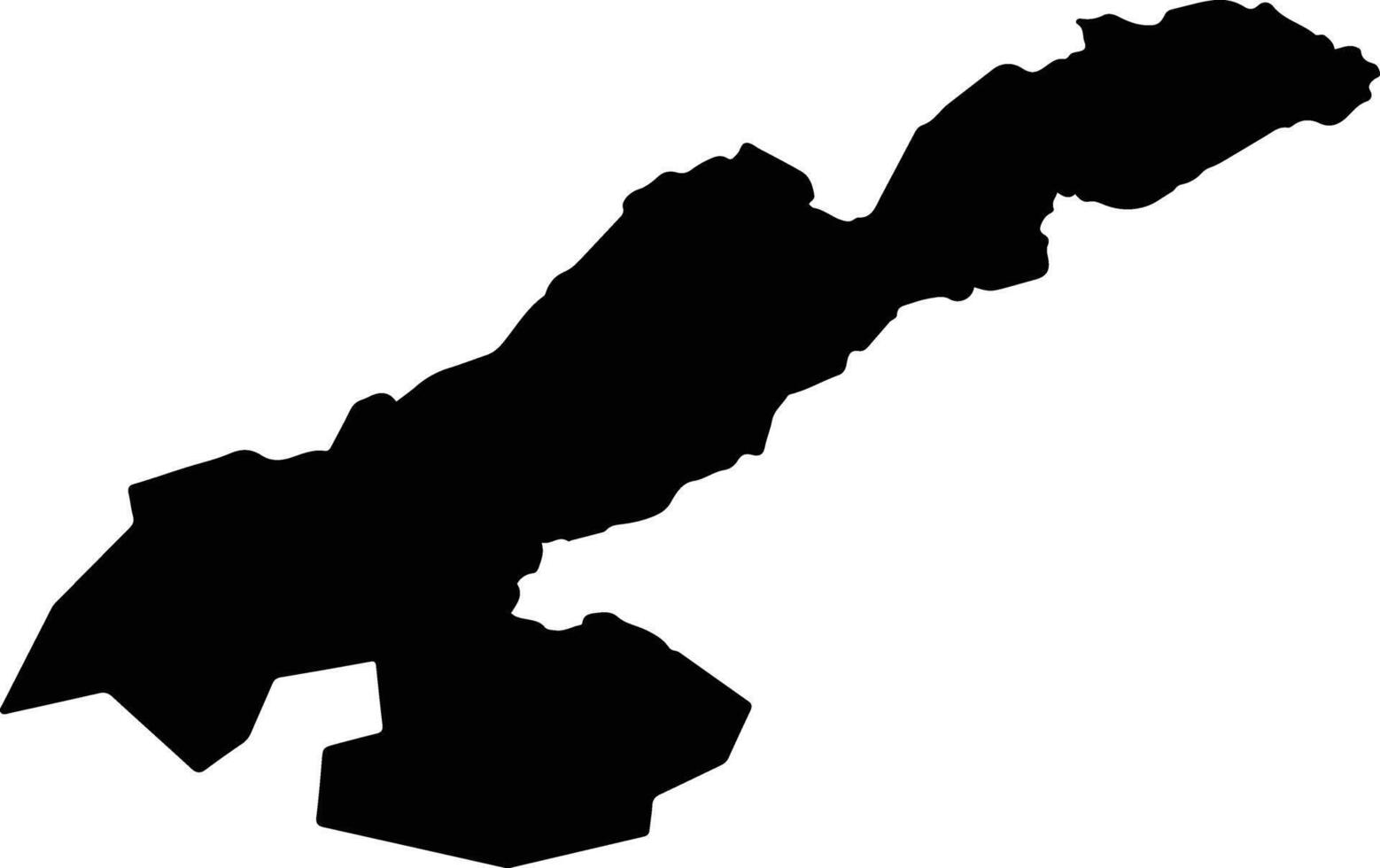 Bostanlik Uzbekistan silhouette map vector