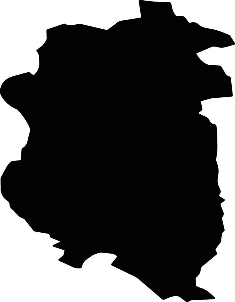 BOTENI Romania silhouette map vector
