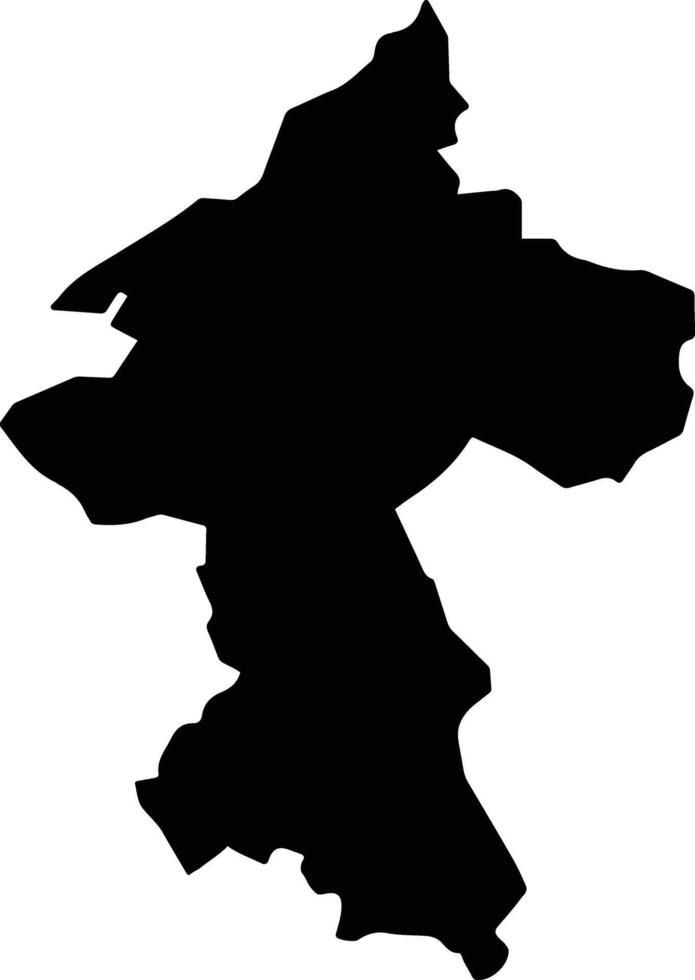 Bougouni Mali silhouette map vector