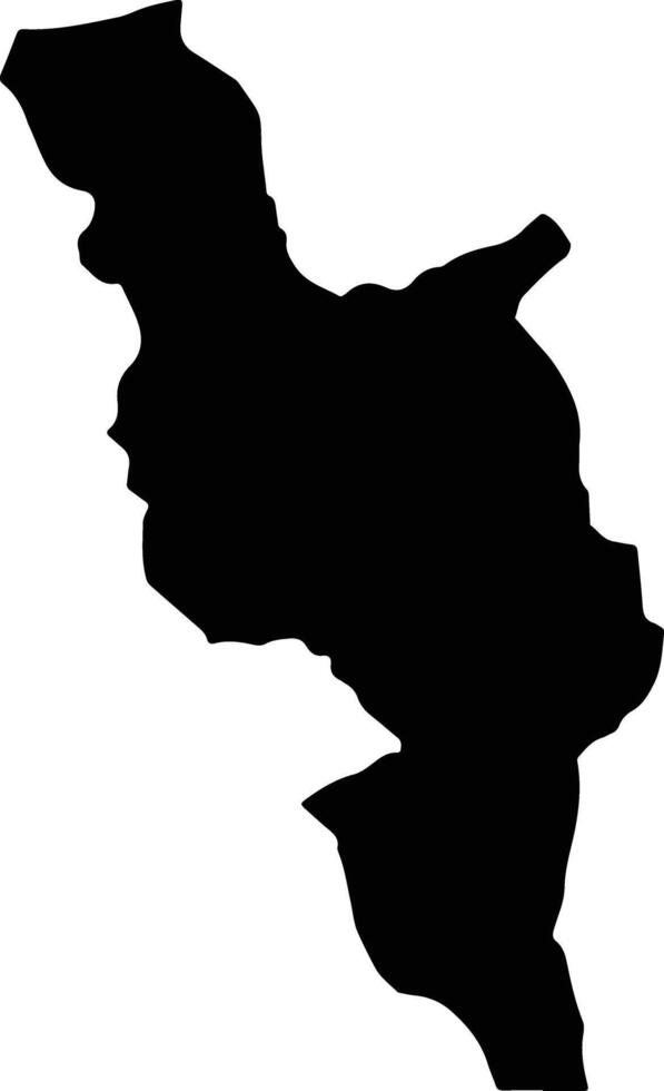 Bouar Central African Repu silhouette map vector