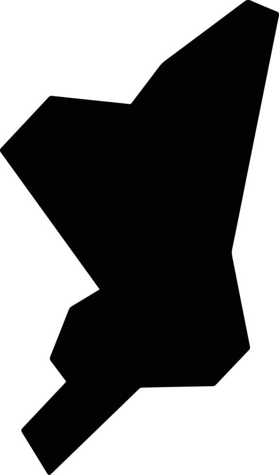 Boumdeid Mauritania silhouette map vector