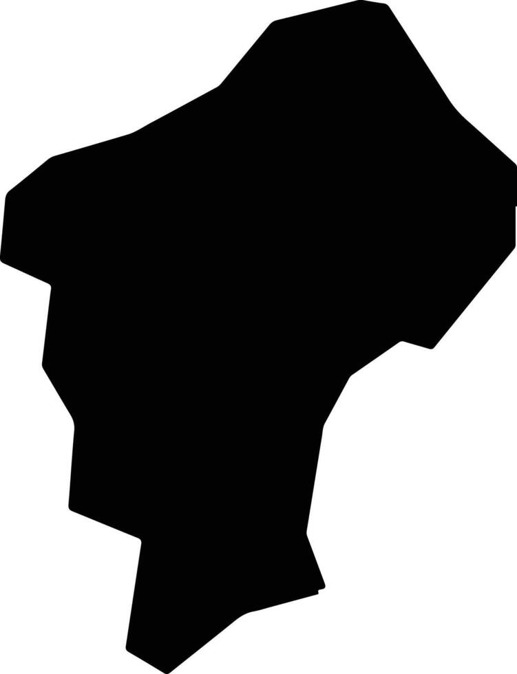 Boumi Louetsi Gabon silhouette map vector