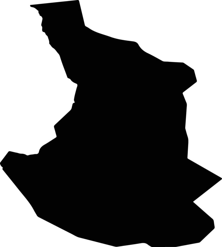 Boundji Congo silhouette map vector
