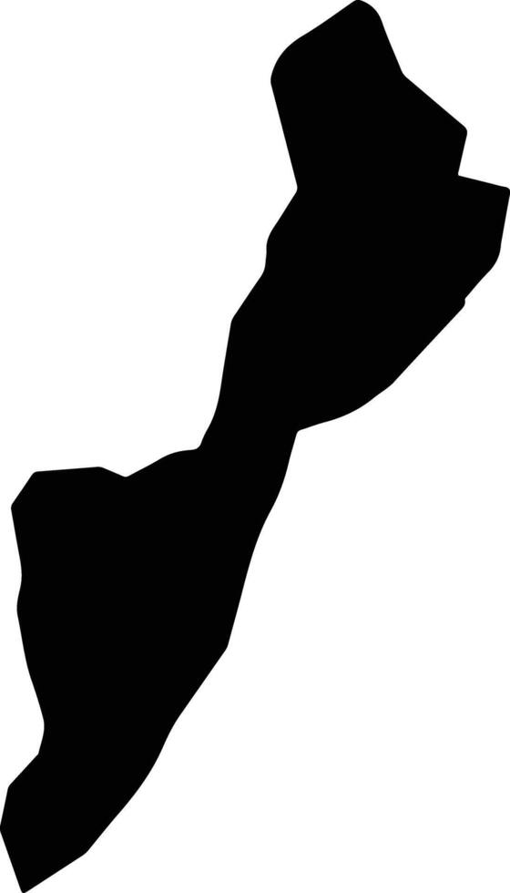 Boven Saramacca Suriname silhouette map vector