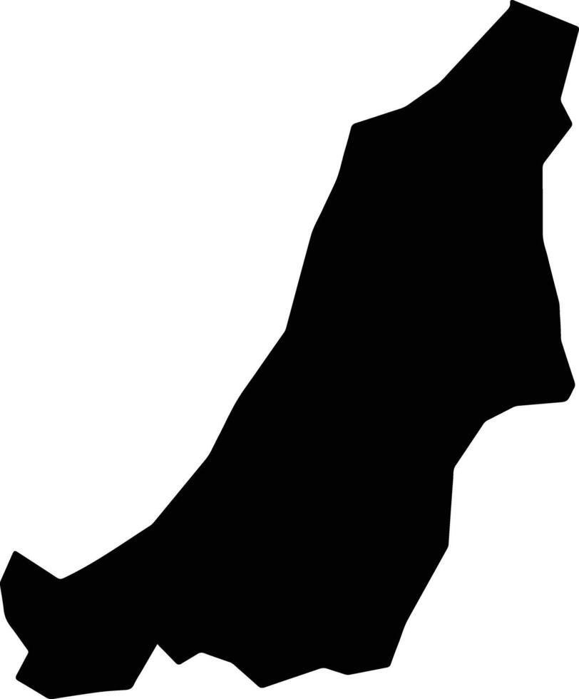 Boven Suriname Suriname silhouette map vector
