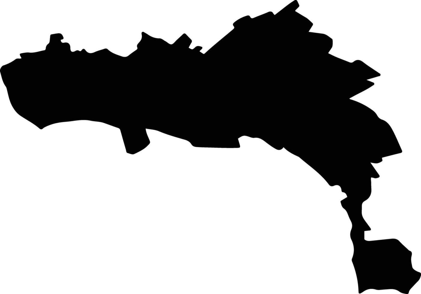 BOZIENI Romania silhouette map vector