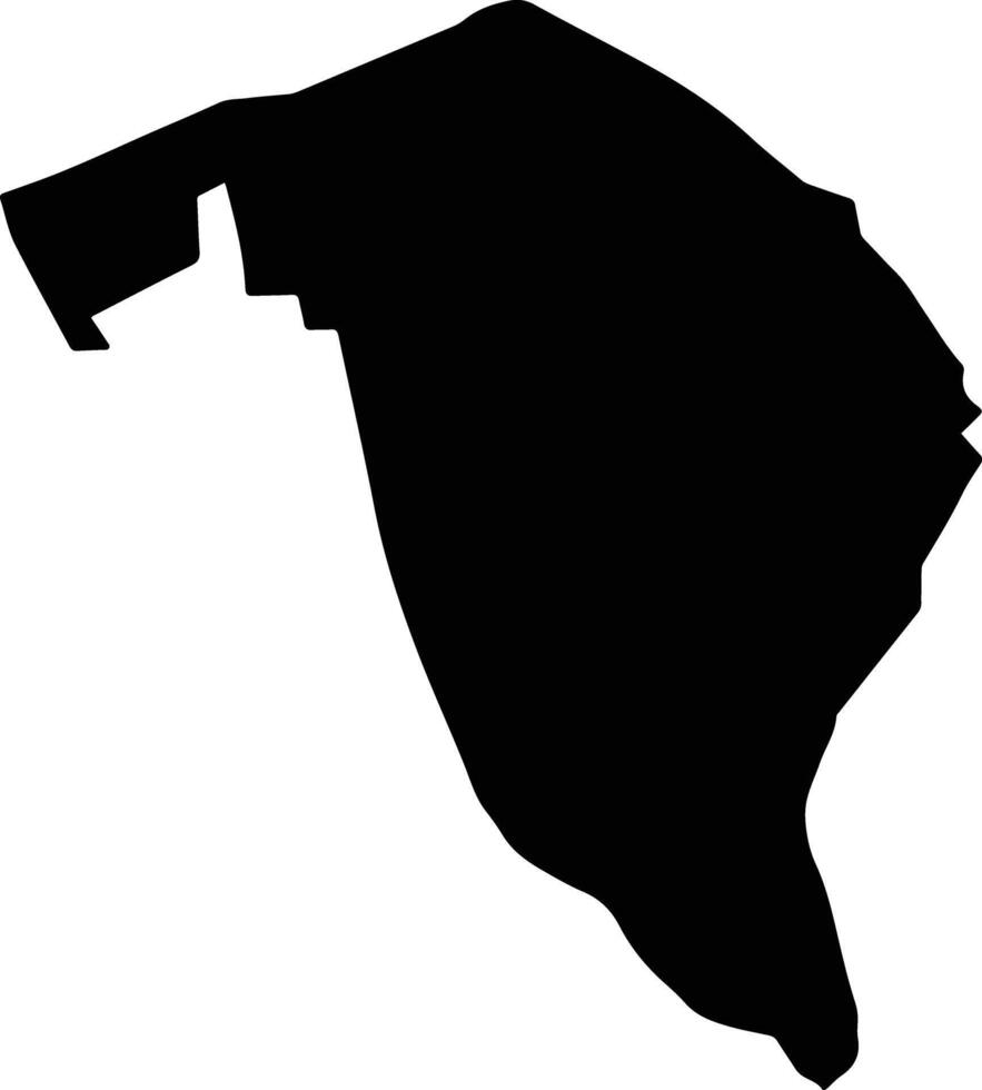Braeton Jamaica silhouette map vector