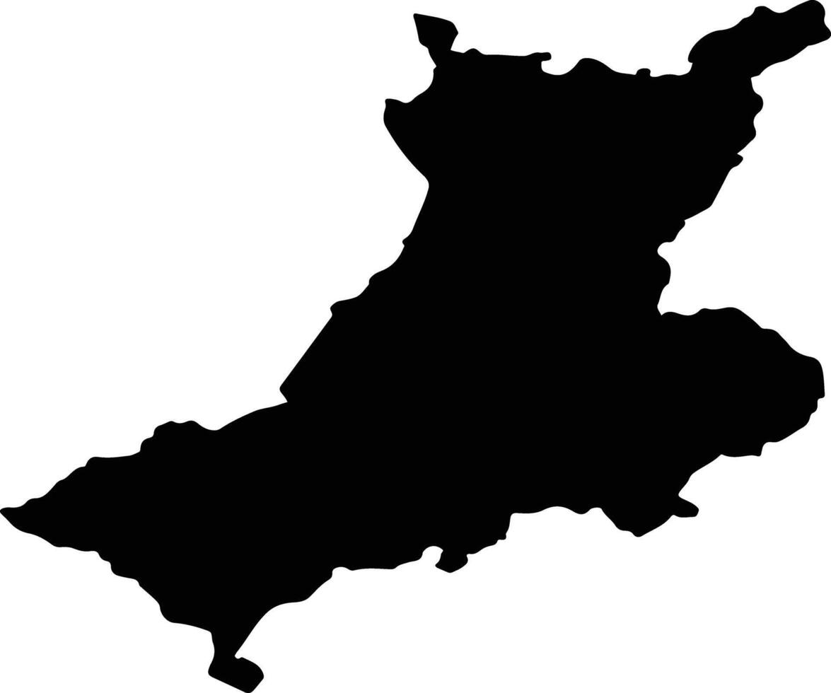 BRATCA Romania silhouette map vector