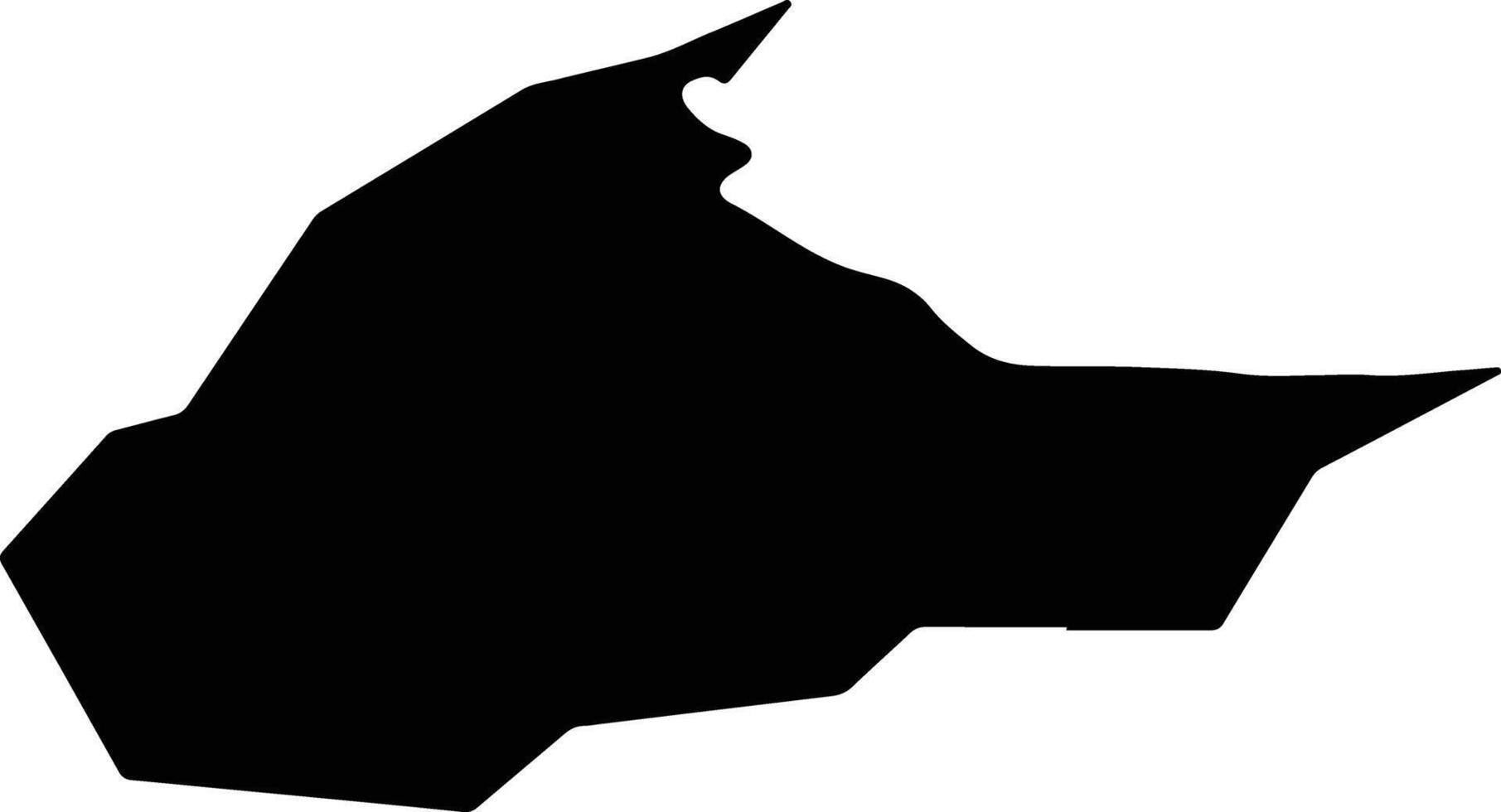 Brcko District Bosnia and Herzegovi silhouette map vector