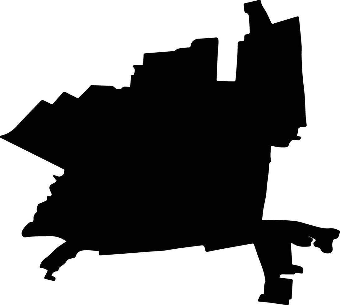 BREBENI Romania silhouette map vector