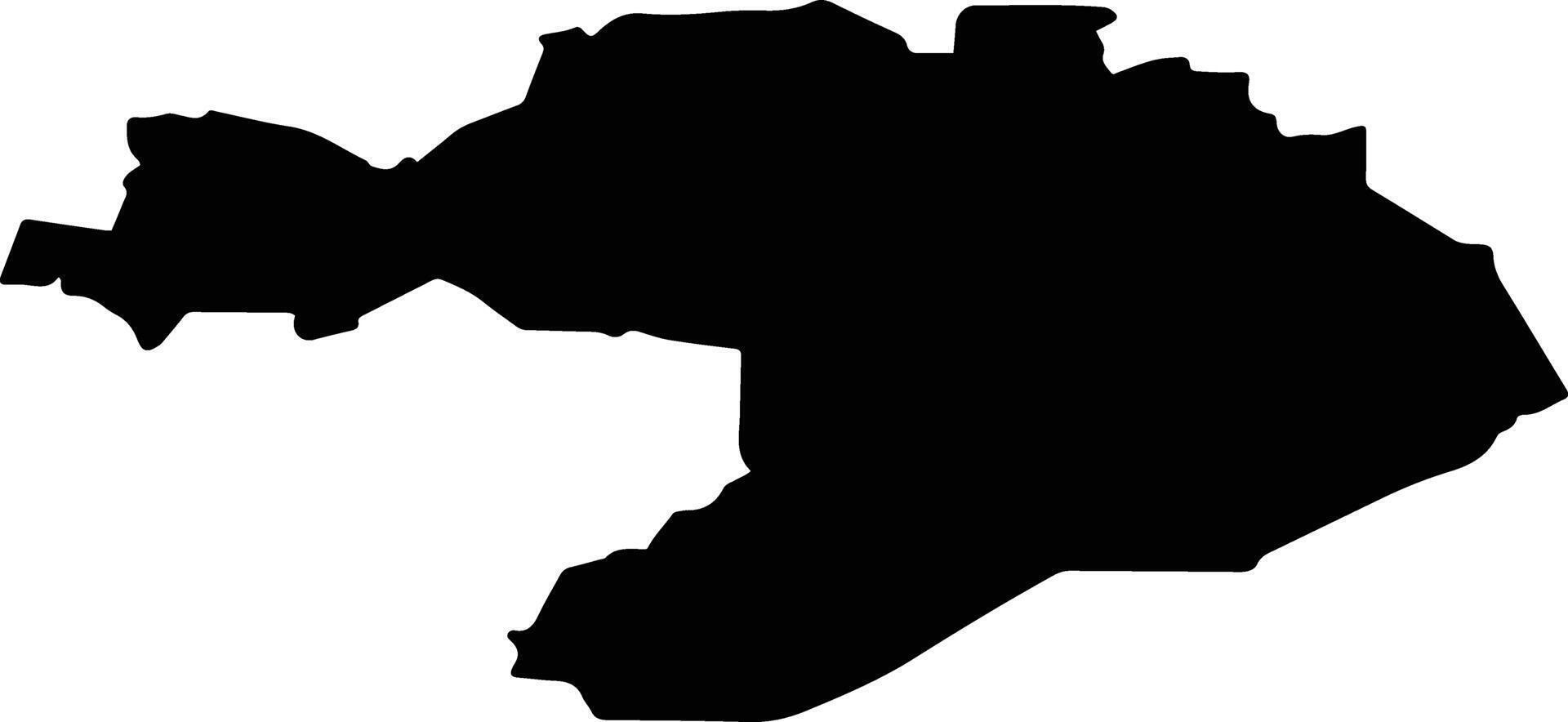 Bredinsky District Russia silhouette map vector