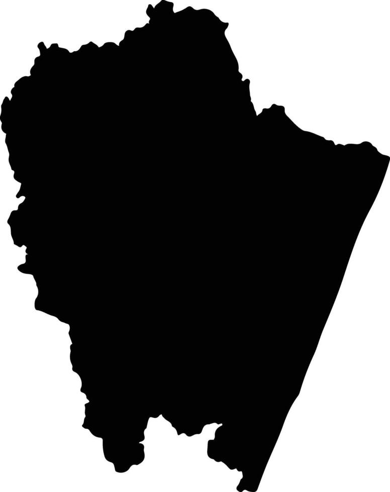 Brickaville Madagascar silhouette map vector