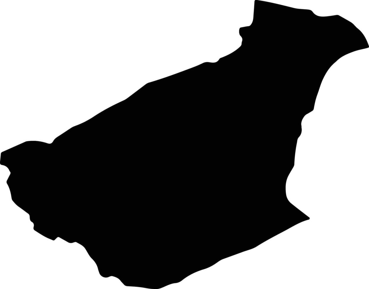 Broughton Jamaica silhouette map vector