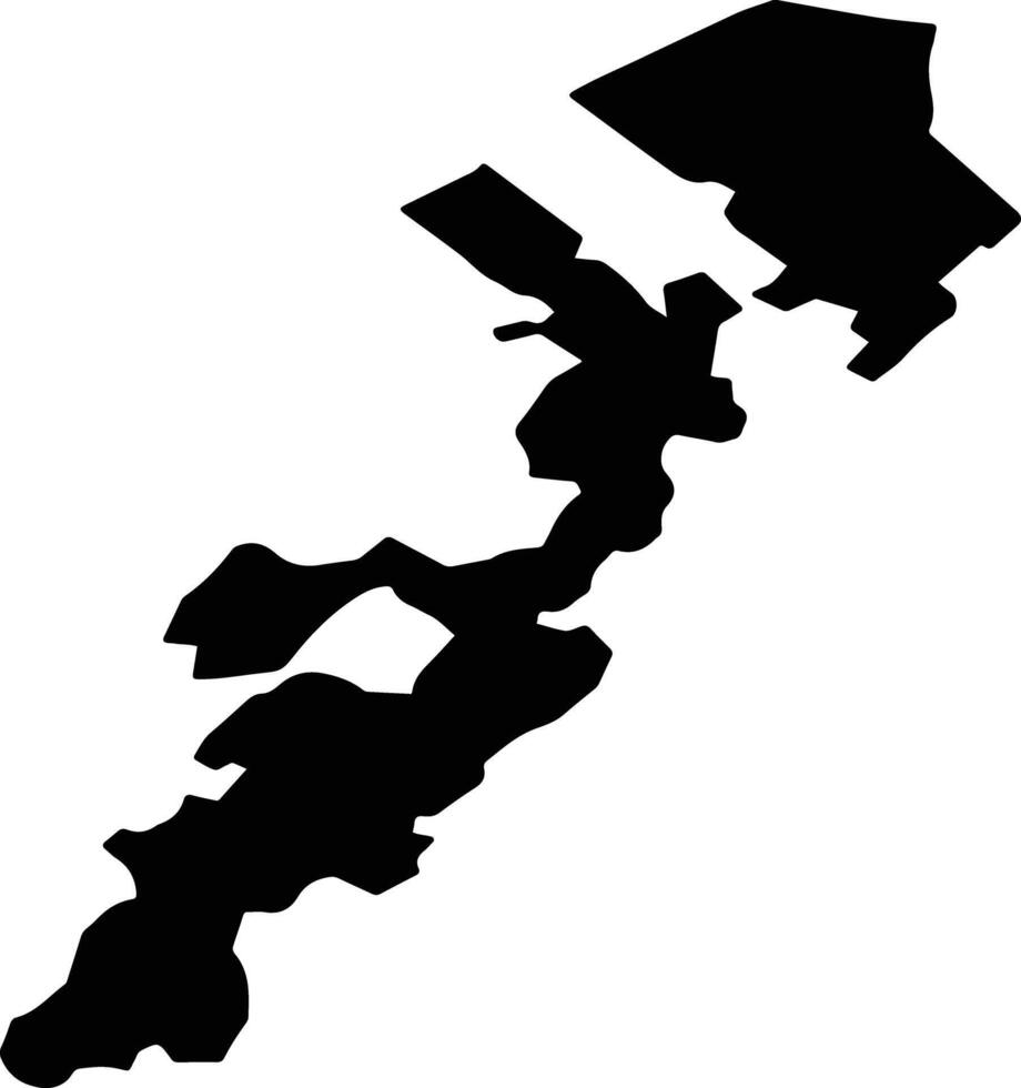 Broye Vully Switzerland silhouette map vector
