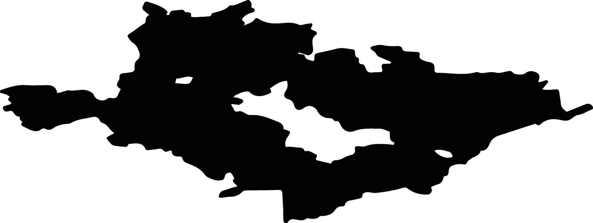 Bryansky District Russia silhouette map vector