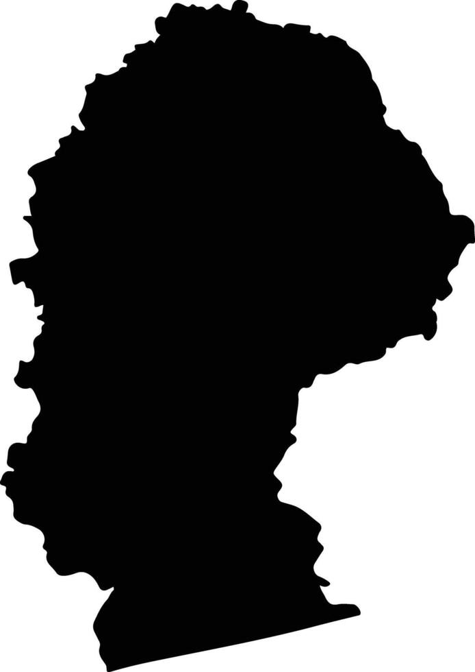 Bu Dang Vietnam silhouette map vector