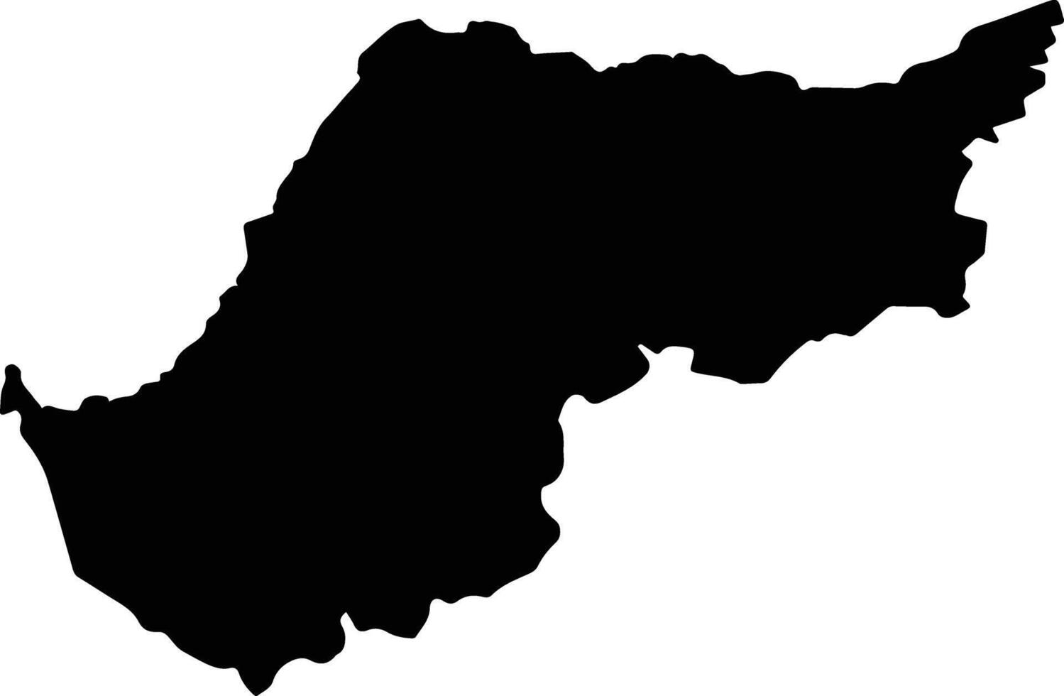 Bu Dop Vietnam silhouette map vector