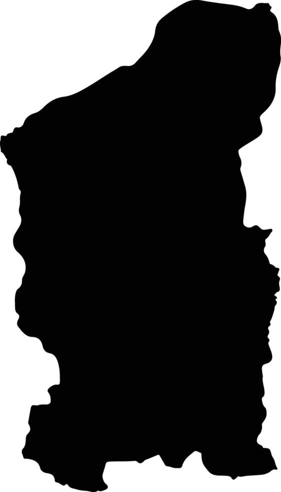 Buachet Thailand silhouette map vector