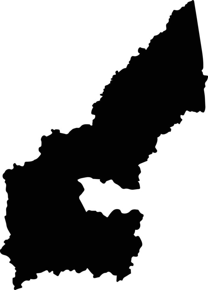 Bu Gia Map Vietnam silhouette map vector
