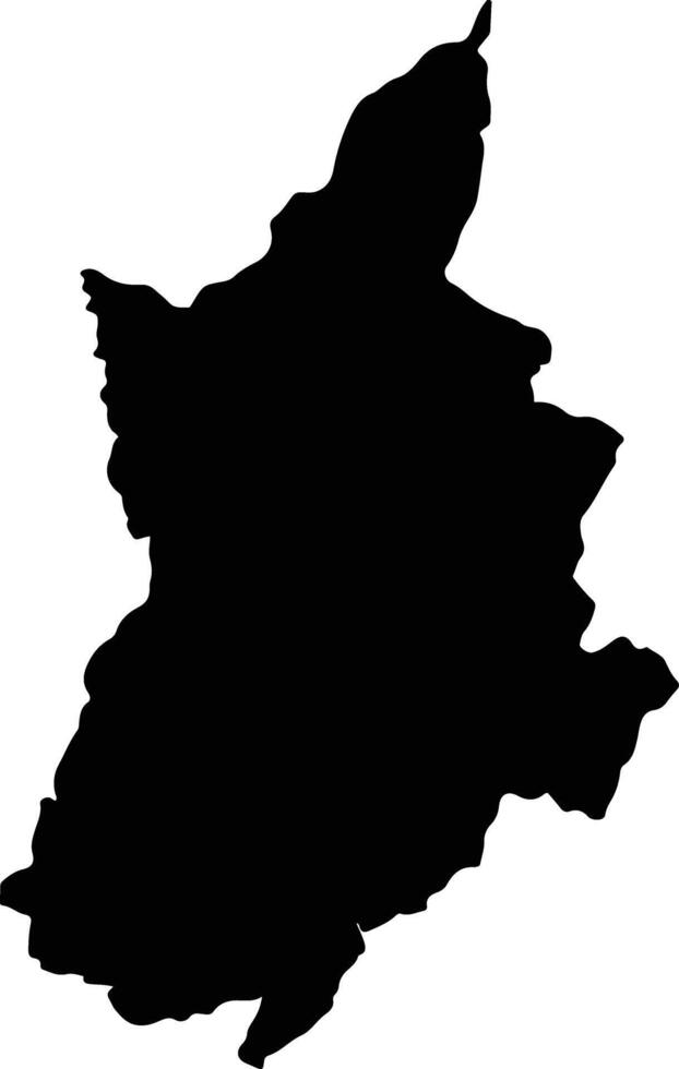 Bucaramanga Colombia silhouette map vector