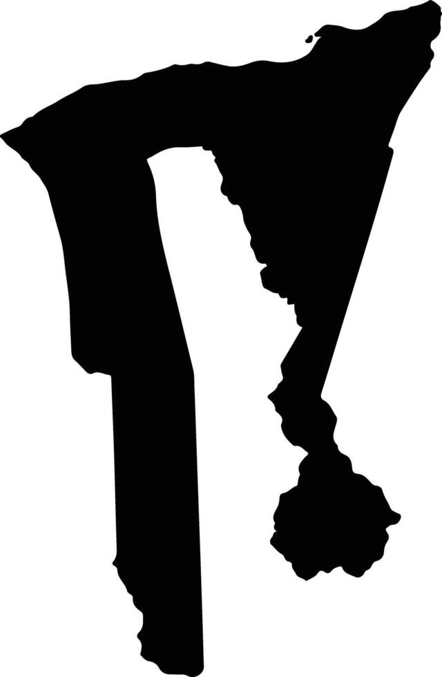 Buchivacoa Venezuela silhouette map vector