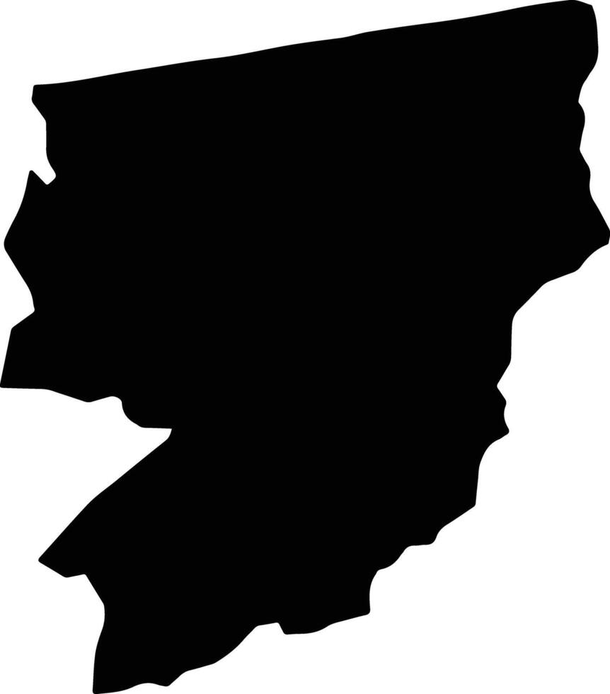 Bucknor Jamaica silhouette map vector