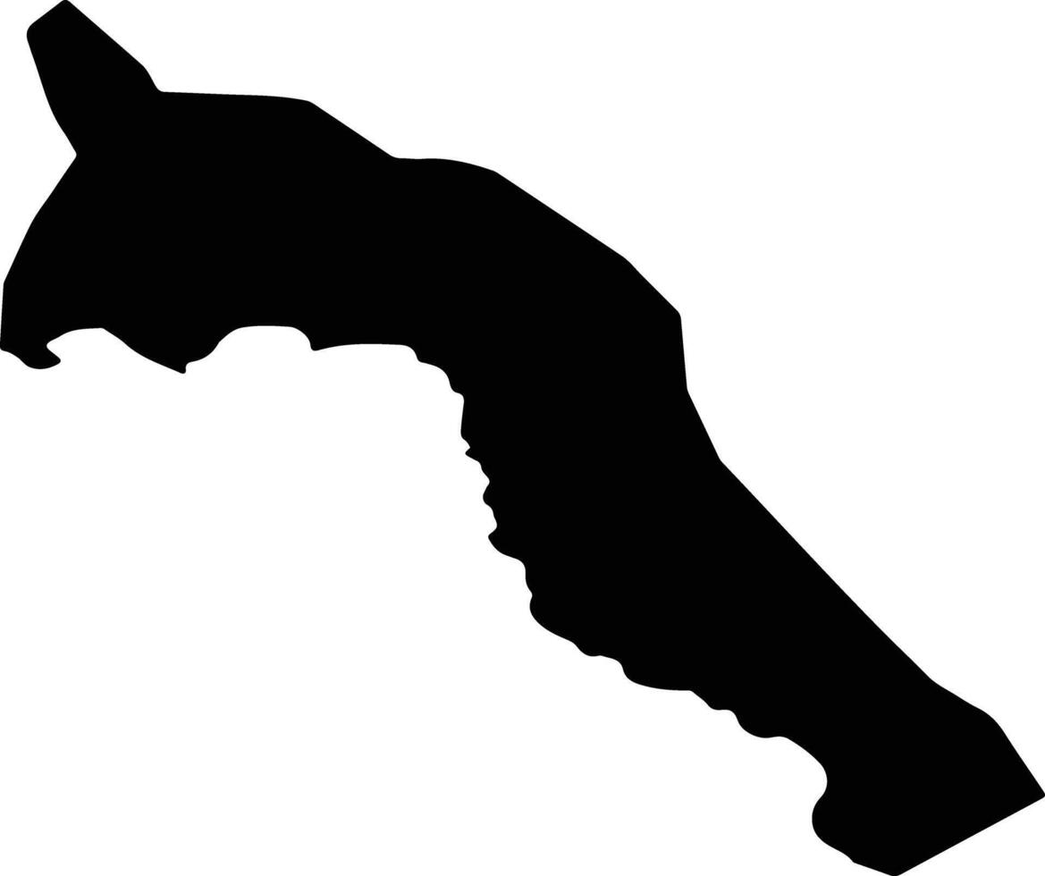 Budva Municipality Montenegro silhouette map vector