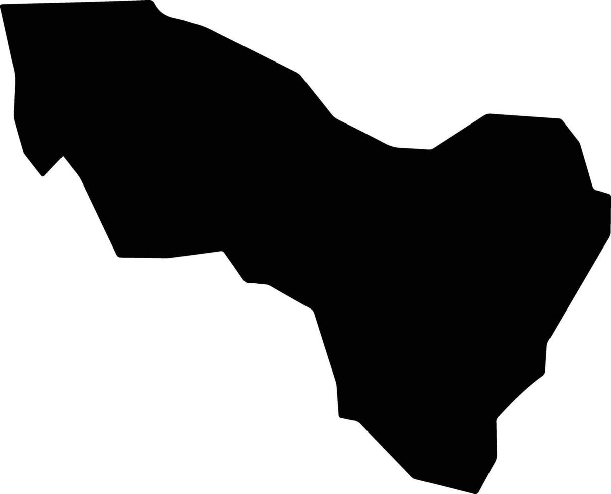 Budiope Uganda silhouette map vector