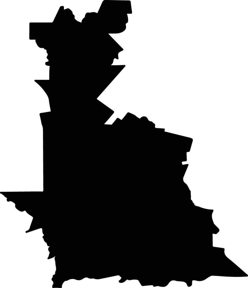 Buenaventura Mexico silhouette map vector